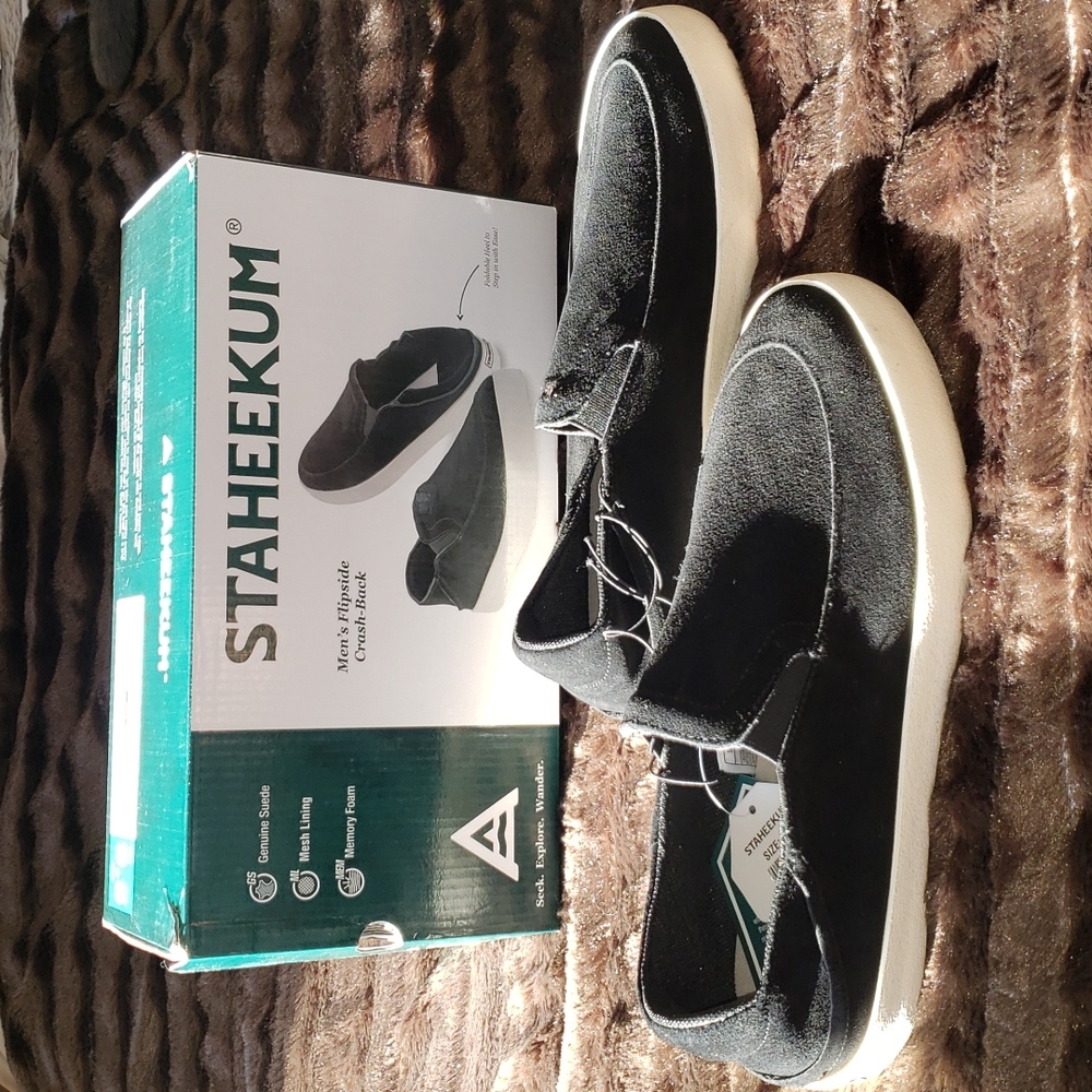Staheekum Mens Flipside Black 9.5 M New